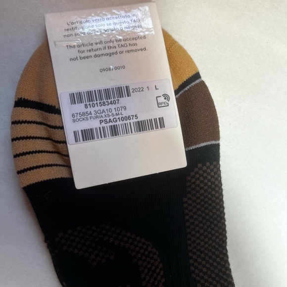 NWT Gucci Interlocking G Furia Long Socks -Black Cotton Blend Size L (26-28 cm) - Picture 6 of 7